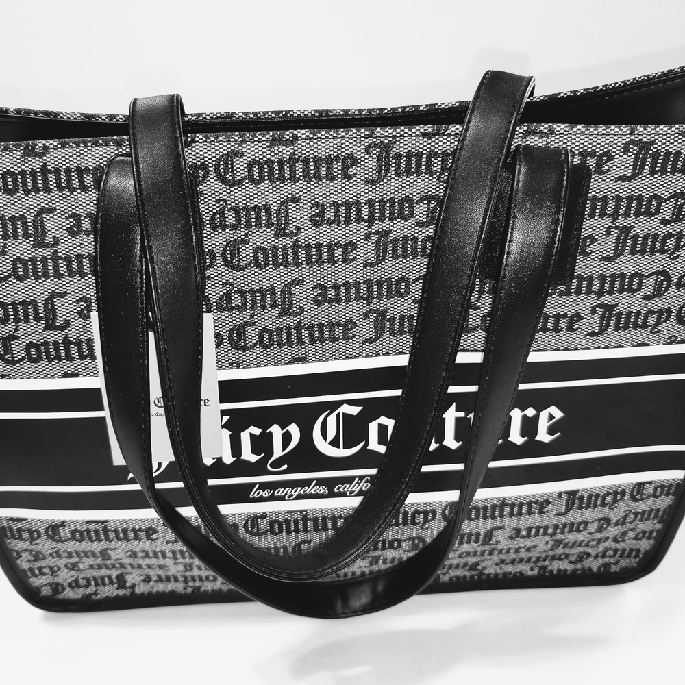 Juicy Couture Black and Gray Monogram Tote